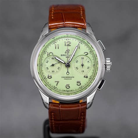 breitling pistachio chronograph.